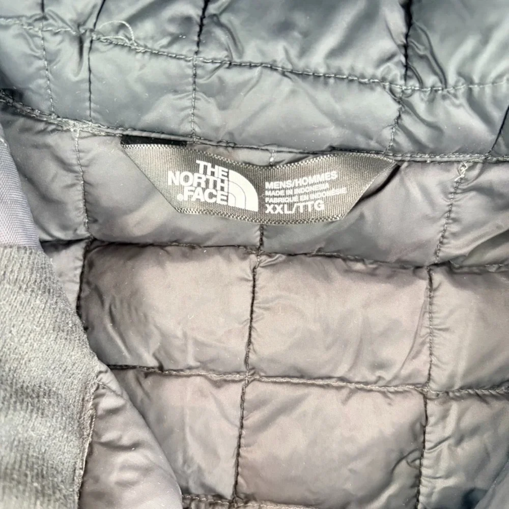 The North Face Thermoball Insulated DWR Hooded Jacket Grey Men 2XL Puffer Quilt